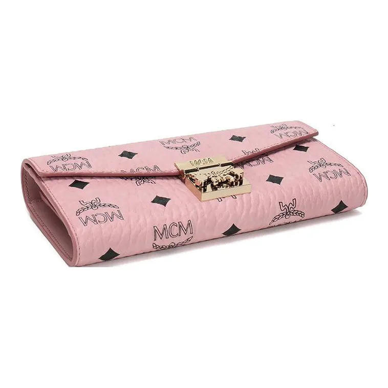 MCM Patricia Crossbody Wallet Visetos Large Soft Pink-4