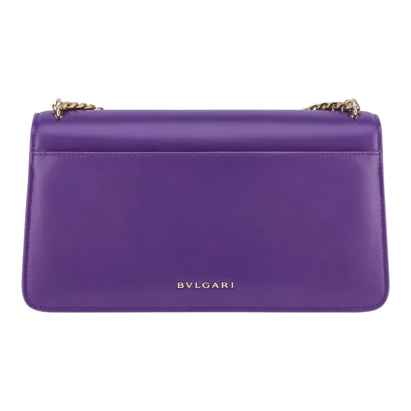 BVLGARI Serpenti East West Calfskin Crossbody Bag Shoulder Bag Women's Purple-1