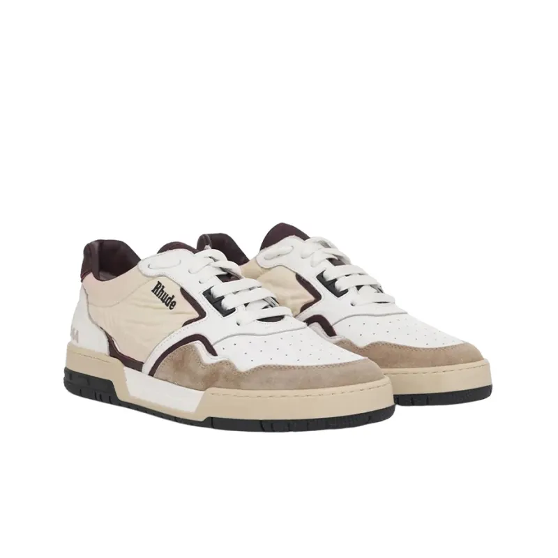 RHUDE Skateboard Shoes Men Low Top Brown-1