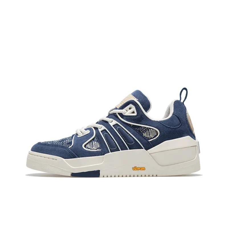 Palladium Skate Platform Low Top Casual Shoes Women's Blue White-0