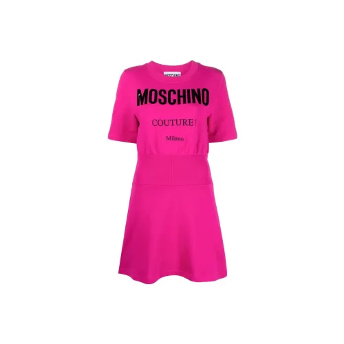 MOSCHINO Short-Sleeved Dresses Women's Peach Pink