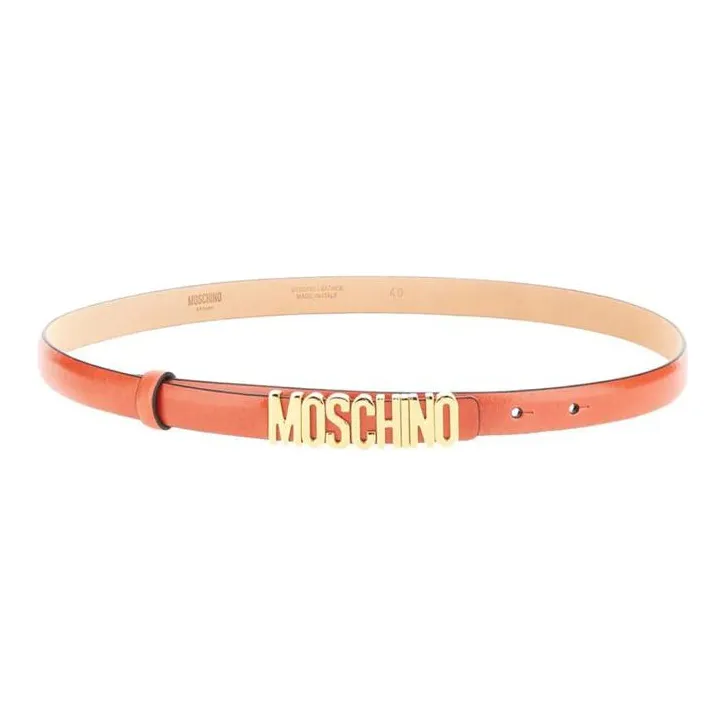 MOSCHINO Leather Belts Women's Orange-0