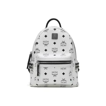 MCM Leather Backpack Mini Unisex White