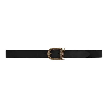 SAINT LAURENT Carved Logo Casual Leather Belts Women's