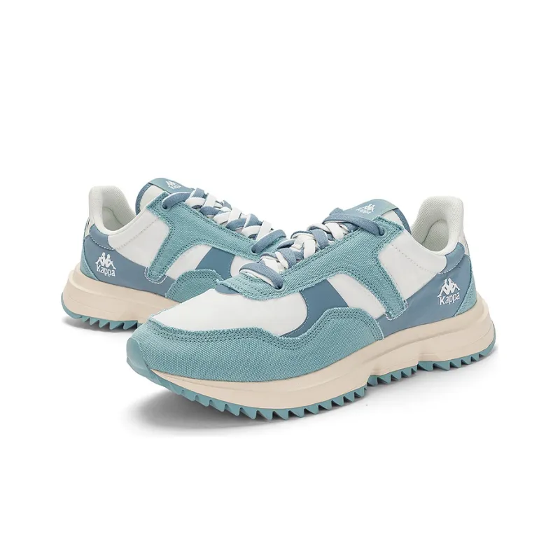Kappa Abrasion Resistant Slip Resistant Low Top Casual Running Shoes Unisex Blue White-3