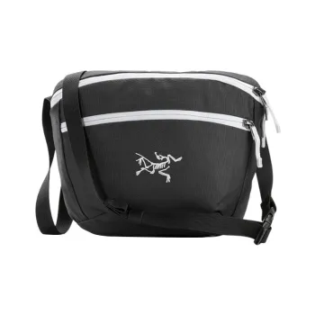 Arcteryx Mantis 2 Polyester Sling Bag, One Shoulder, Crossbody, Fanny Pack Trumpets Unisex Black White
