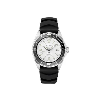 SEIKO Automatic Mechanical Movement Silicone Strap Watch Men's Watch White Dial SPB191J1