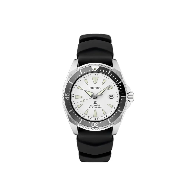SEIKO Automatic Mechanical Movement Silicone Strap Watch Men's Watch White Dial SPB191J1-0