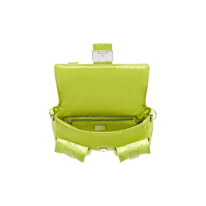 FENDI Baguette Nylon Sling Bag Cell Phone Pouch Handbag Shoulder Bag Crossbody Bag Fanny Pack Men's Sprout Green-4