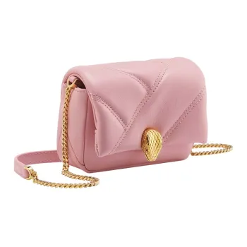 BVLGARI Serpenti Cabochon Calfskin Crossbody Bag, Shoulder Bag Mini Women's Pink