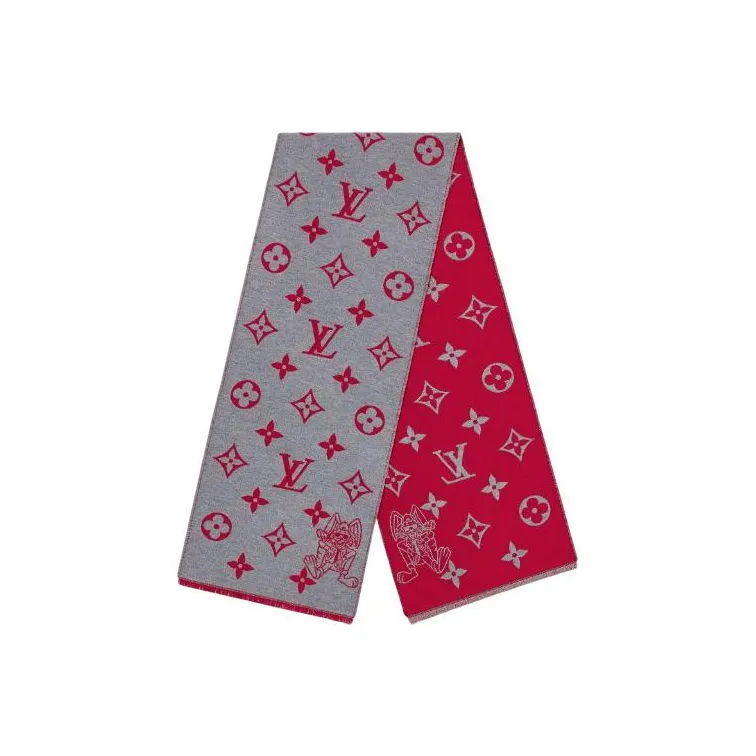 LOUIS VUITTON RABBIT Wool Knit Scarves Men's-0