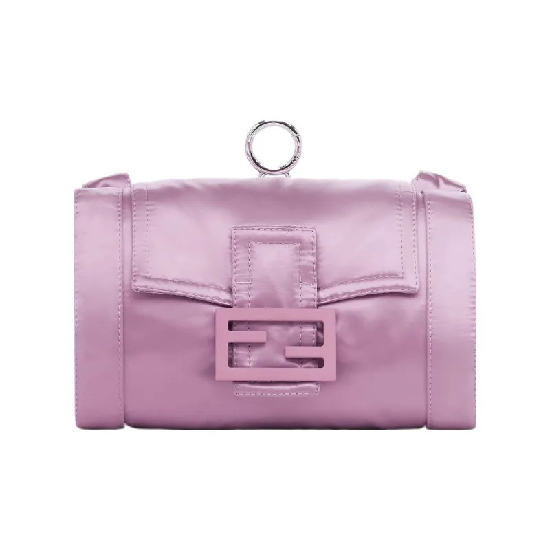 FENDI Baguette Nylon Tote Bag Shopping Bag Shoulder Bag Handbag Women's Purple-1