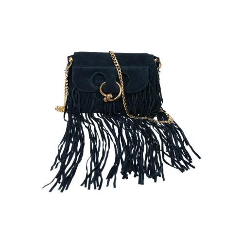JW Anderson Solid Color Calfskin Portable Crossbody Bag Shoulder Bag Women's Blue