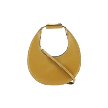 Staud Cow Leather Moon Bag Portable Crossbody Bag Shoulder Bag Women's Orange