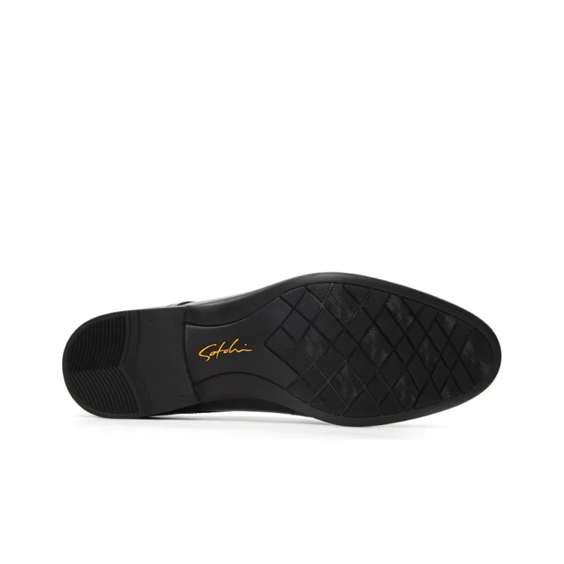 Satchi Dress Shoes Men Low Top Black-5