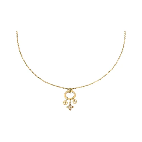 LOUIS VUITTON MY BLOOMING STRASS Necklaces Women's Gold
