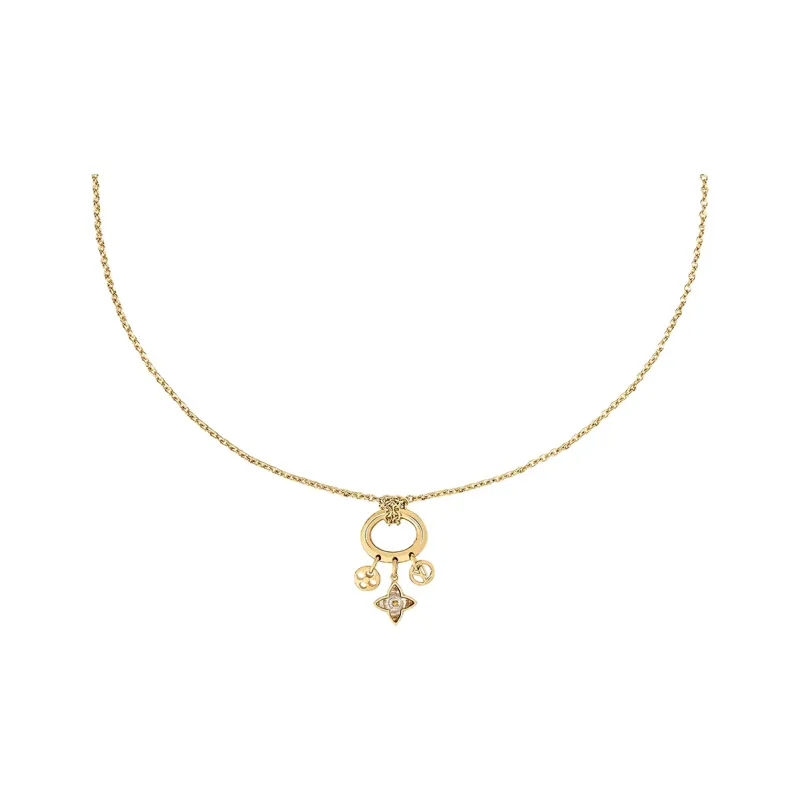 LOUIS VUITTON MY BLOOMING STRASS Necklaces Women's Gold-0