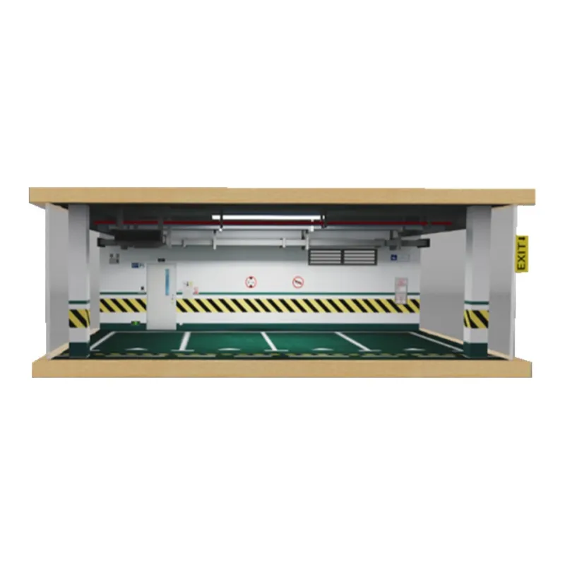 CARMCK 1 24 Triple Layer Pipe Style Car Models Parking Lot Ornament Simulation Garage Model Accessories-0