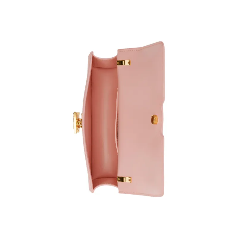 Burberry Cow Leather Shoulder Bag Crossbody Bag Mini Women's Dark Pink-4