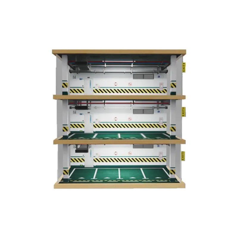 CARMCK 1 24 Triple Layer Pipe Style Car Models Parking Lot Ornament Simulation Garage Model Accessories-11