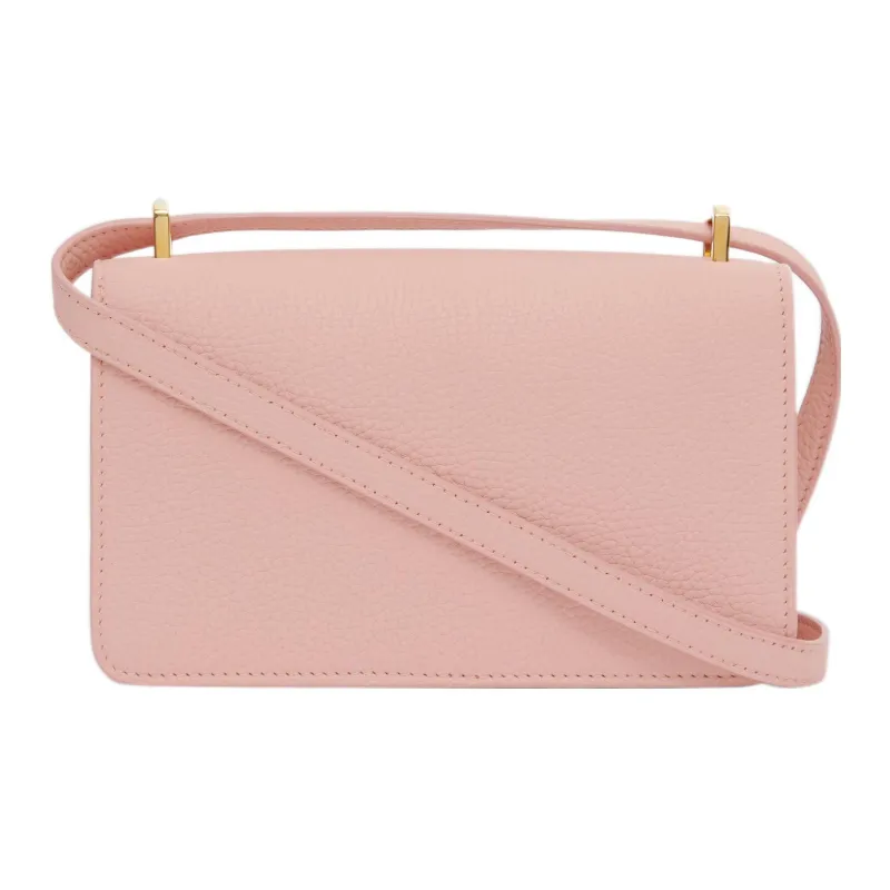 Burberry Cow Leather Shoulder Bag Crossbody Bag Mini Women's Dark Pink-3