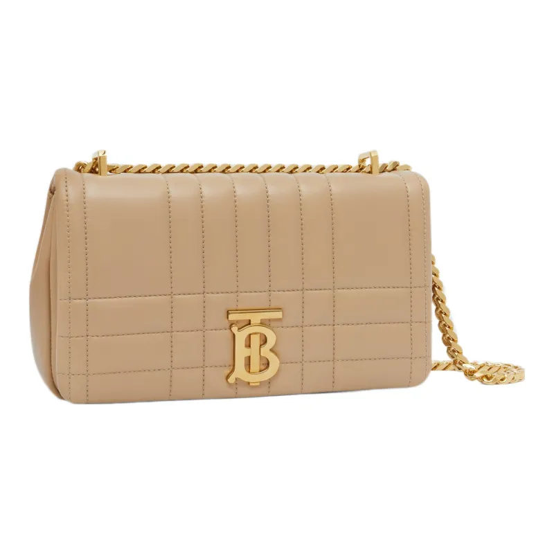 Burberry Lola Lola Bag Lambskin Shoulder Bag Crossbody Bag Small Size Women's Wheat Beige-1