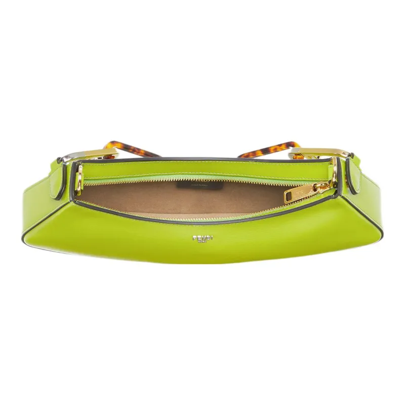 FENDI O'Lock Swing Cow Leather Handheld Handbag Shoulder Bag Women's Sprout Green-4