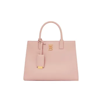 Burberry Frances Calfskin Tote Bag, Shopping Bag, Shoulder Bag, Handbag Mini Women's Dark Pink