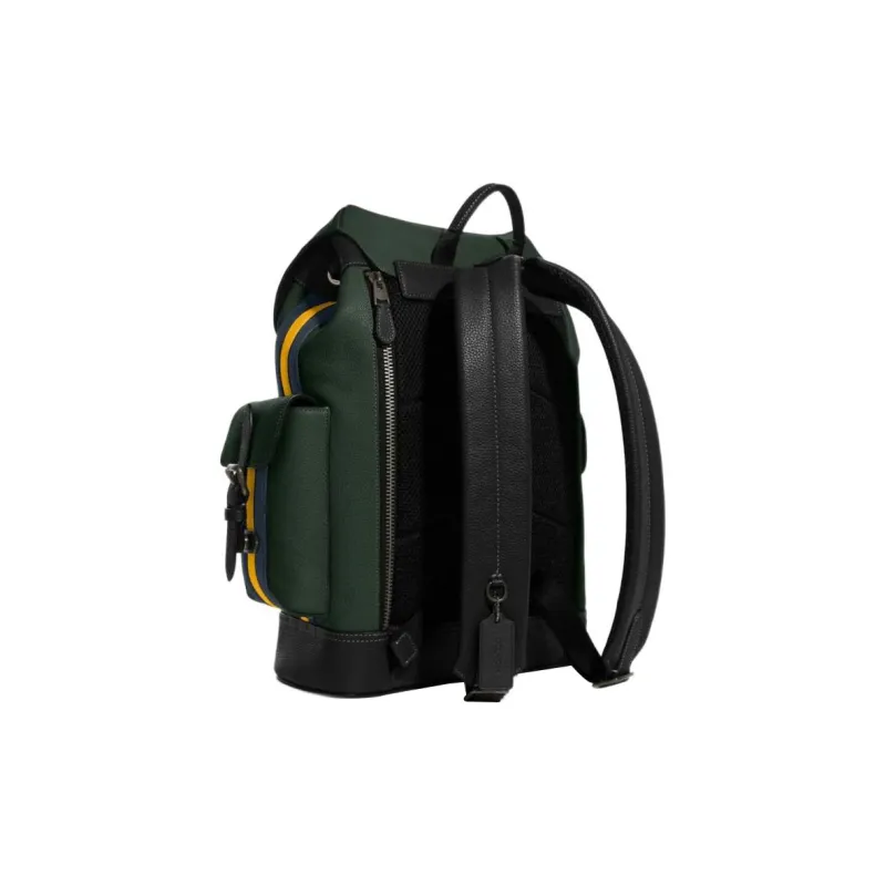 COACH Hudson Cow Leather Backpack Tubas Men's Amazon Green-1
