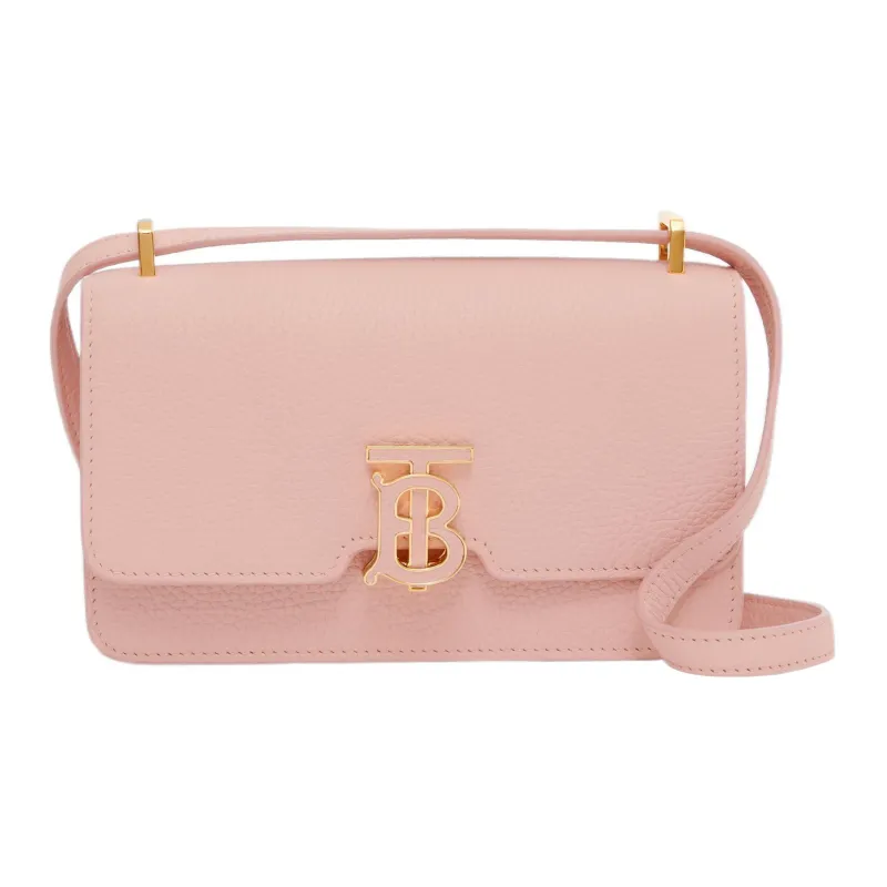 Burberry Cow Leather Shoulder Bag Crossbody Bag Mini Women's Dark Pink-0