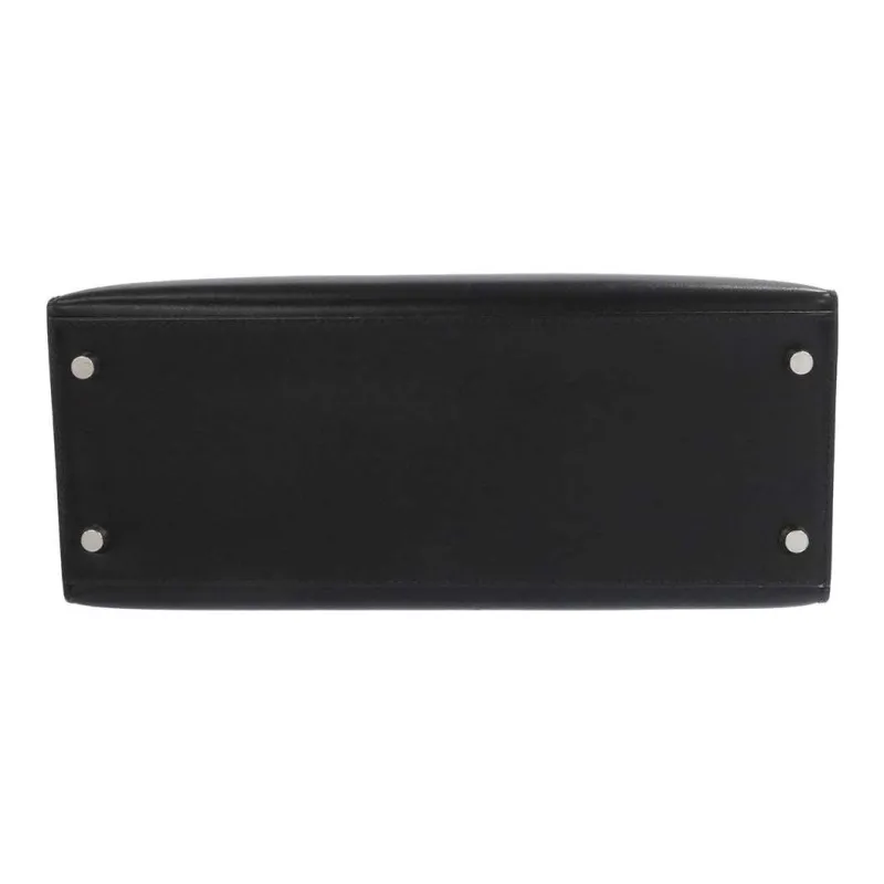 HERMES Kelly Box Leather Kelly Bag Shoulder Bag Crossbody Bag Handbag Women's Noir Black-4