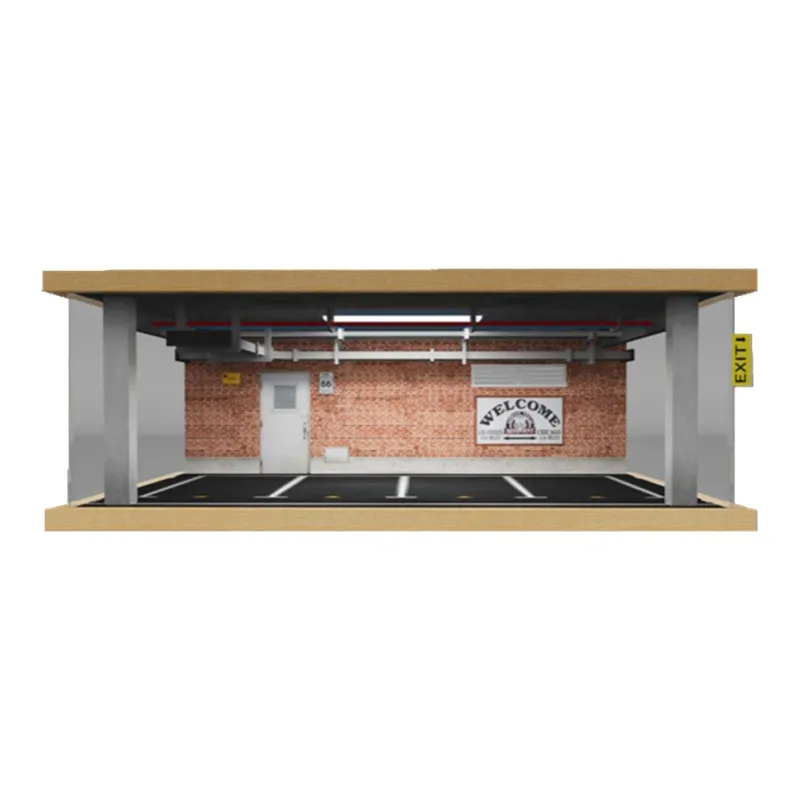 CARMCK 1 24 Triple Layer Pipe Style Car Models Parking Lot Ornament Simulation Garage Model Accessories-2
