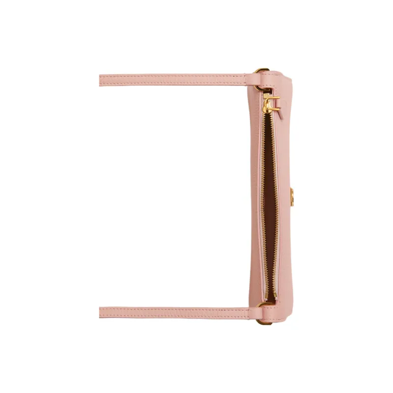 Burberry Mini Tb Grainy Leather Pouch Pink-4