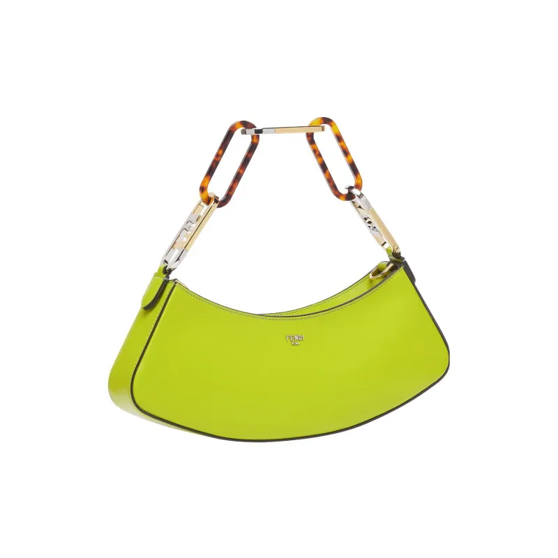 FENDI O'Lock Swing Cow Leather Handheld Handbag Shoulder Bag Women's Sprout Green-2