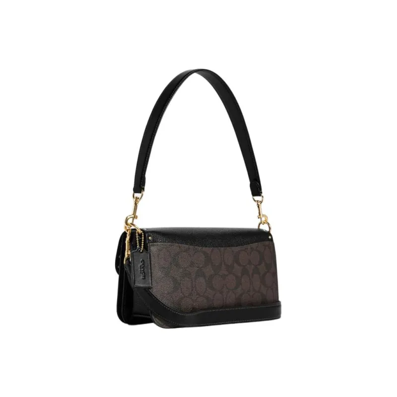 COACH Morgan 27 Shoulder Bag In Colorblock Signature Canvas With Rivets-1