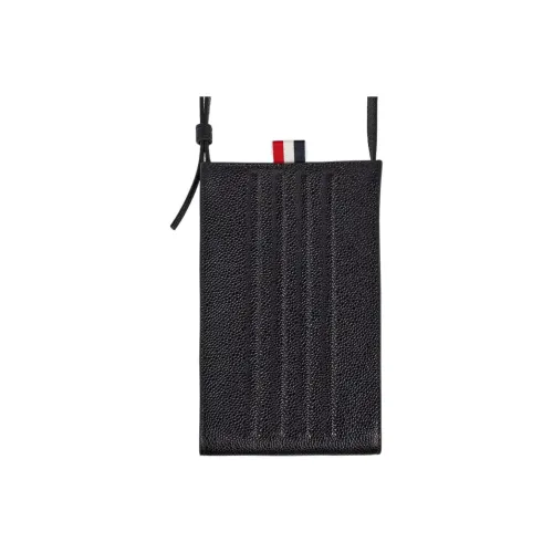 THOM BROWNE Debossed 4-Bar Crossbody Phone Holder