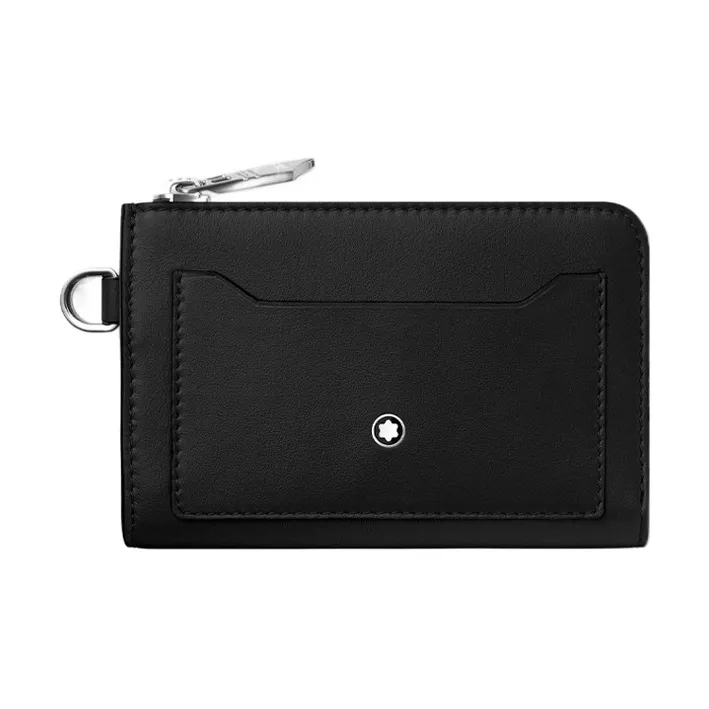 MONTBLANC Meisterstuck Full-grain Calf Leather Key Pouch Men's Black-0