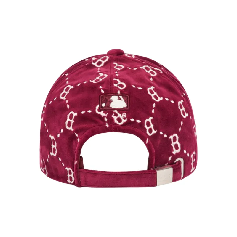 MLB Cotton Baseball Caps Unisex Rose Red-3