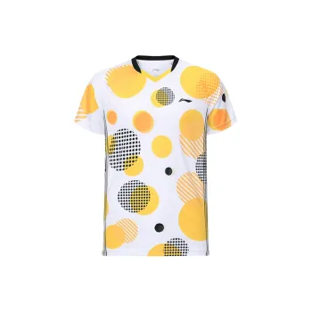 LiNing T Shirt Men's Standard White/Corn Yellow