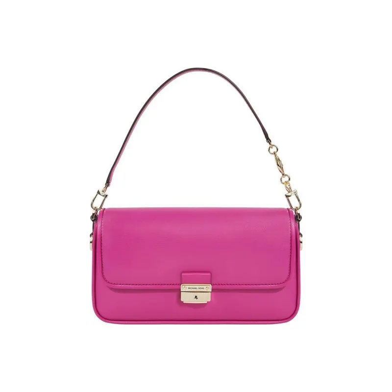 MICHAEL KORS Bradshaw Cow Split Leather Crossbody Handbag Shoulder Bag Small Size Women's Wild Berry-0