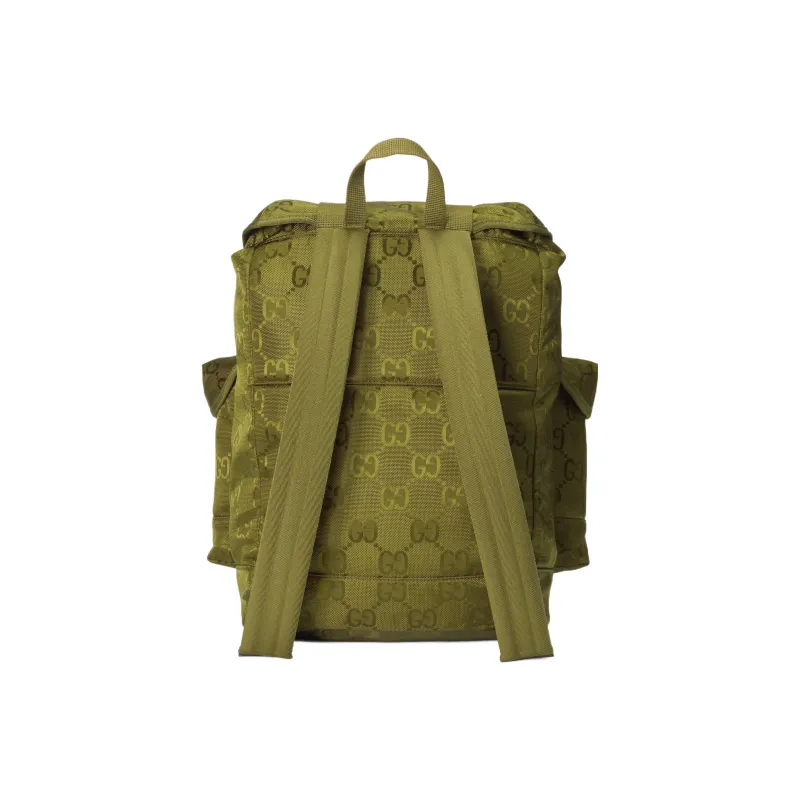 GUCCI Off The Grid Nylon And Leather Backpack Men's Green-2