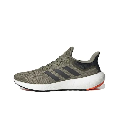 Adidas Pureboost Go 22 Running Shoes Unisex Low-Top Green/Brown