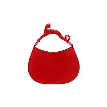 Lanvin Calfskin Hobo Bag Shoulder Bag Crossbody Handbag Women's Red