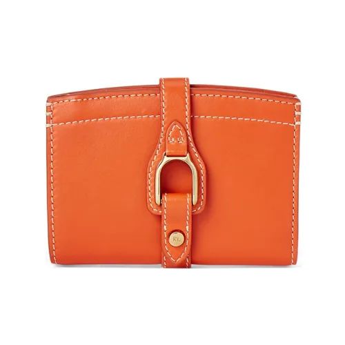 Polo Ralph Lauren Welington Calfskin Wallet Women's Orange