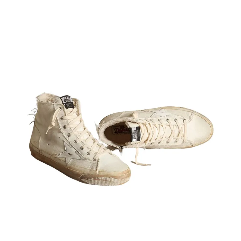 Golden Goose Francy Stylish Skateboarding Shoes Men's White Vintage Version-2