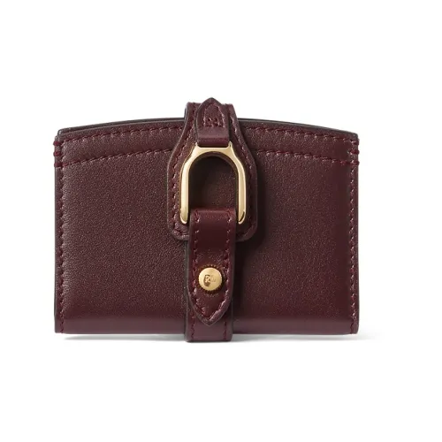Polo Ralph Lauren Welington Cow Leather Card Holder Women's Brown