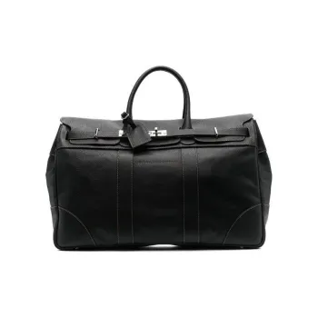 Brunello Cucinelli Logo Printed Country Weekender Duffle Bag
