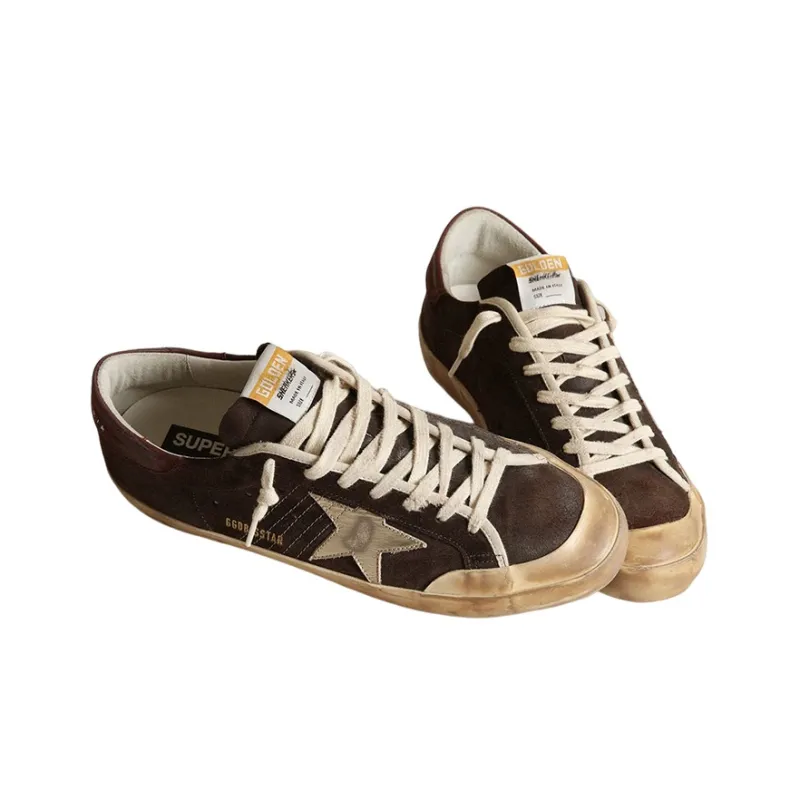 Golden Goose Stylish Skateboarding Shoes Men's Brown Vintage Version-2