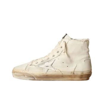 Golden Goose Francy Stylish Skateboarding Shoes Men's White Vintage Version