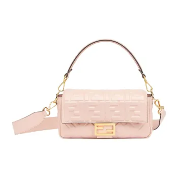 FENDI Baguette Sheepskin Portable Crossbody Bag Shoulder Bag Women's Pink